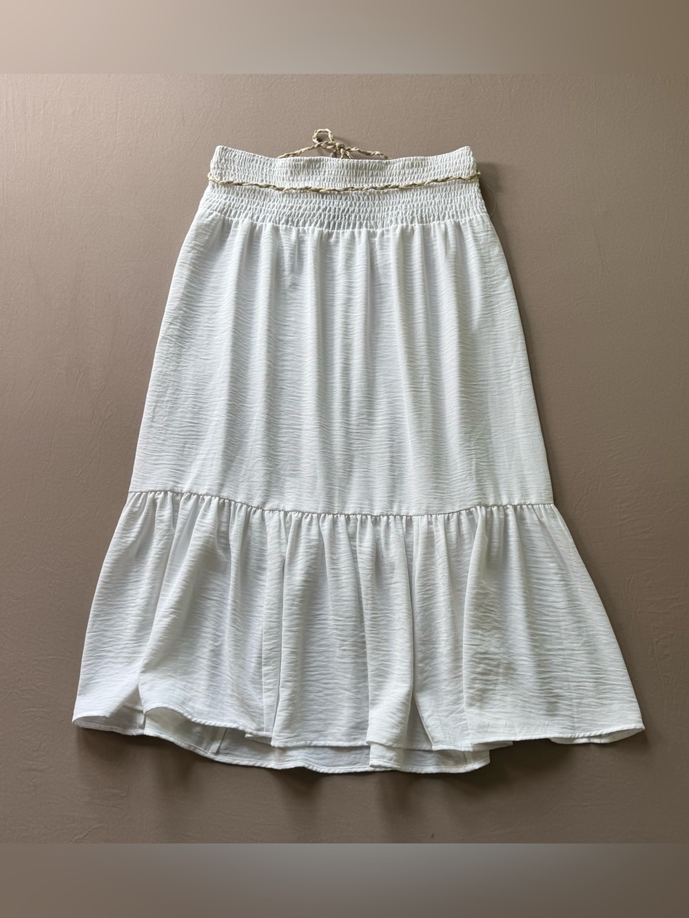 NYCC Boho crinkle Tiered Midi Skirt